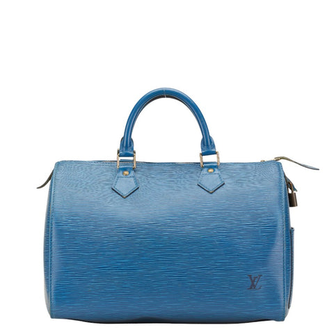 ルイ ヴィトン エピ スピーディ30 ハンドバッグ ミニボストンバッグ M43005 トレドブルー レザー レディース LOUIS VUITTON 【中古】