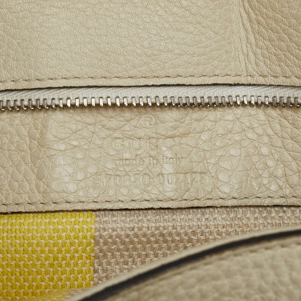 グッチ バンブー デイリー トートバッグ ショルダーバッグ 2WAY 370830 ホワイト レザー レディース GUCCI 【中古】
