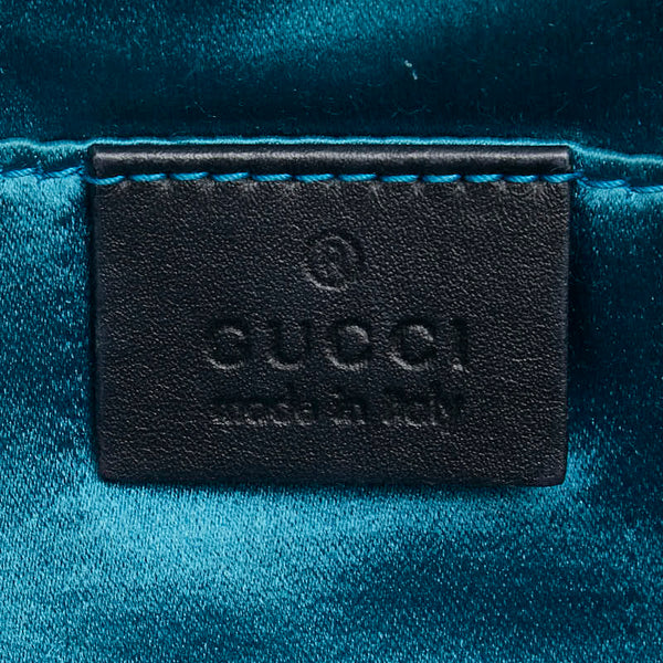 グッチ オフィディア シェリーライン 斜め掛け ショルダーバッグ 499621 レッド ブラック スウェード レザー レディース GUCCI 【中古】