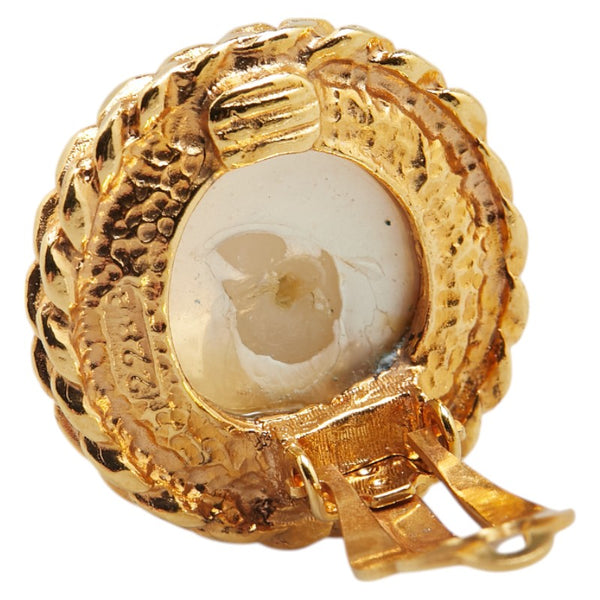 シャネル チェーン モチーフ イヤリング ゴールド メッキ フェイクパール レディース CHANEL 【中古】