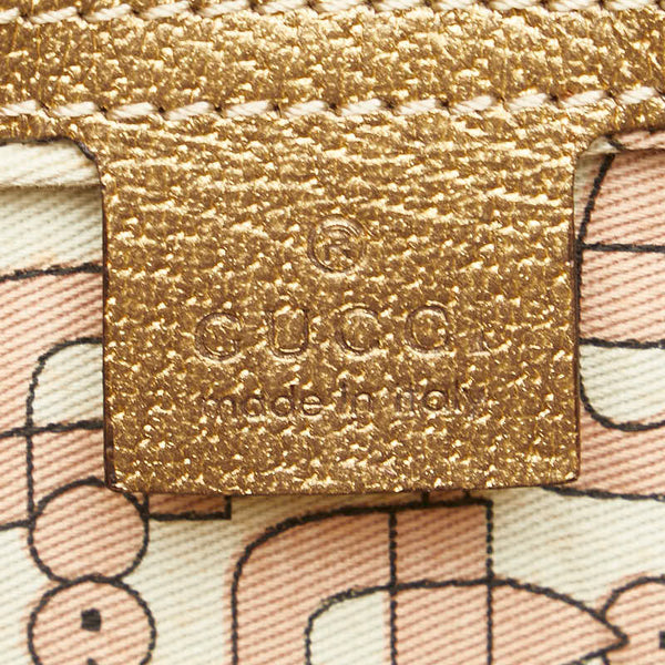 グッチ GGキャンバス ハンドバッグ トートバッグ 137396 ベージュ ゴールド キャンバス レザー レディース GUCCI 【中古】