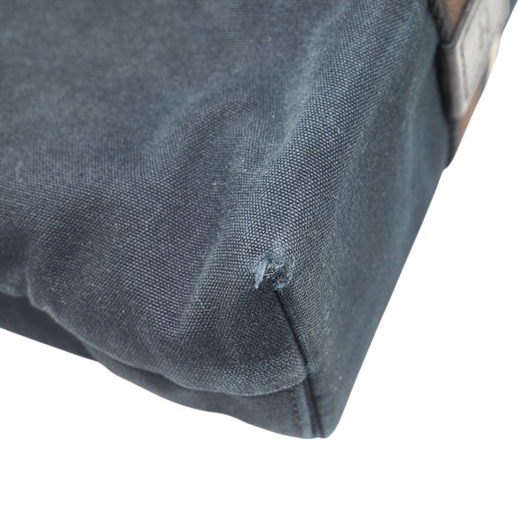 エルメス トロカホリゾンタルMM トートバッグ ブラック ブラウン キャンバス レザー レディース HERMES 【中古】