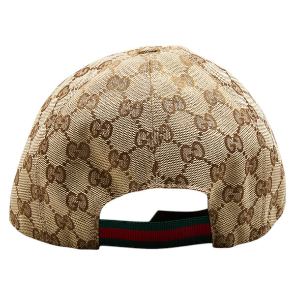 グッチ GGキャンバス シェリーライン キャップ サイズ：L 56cm ベージュ キャンバス レディース GUCCI 【中古】