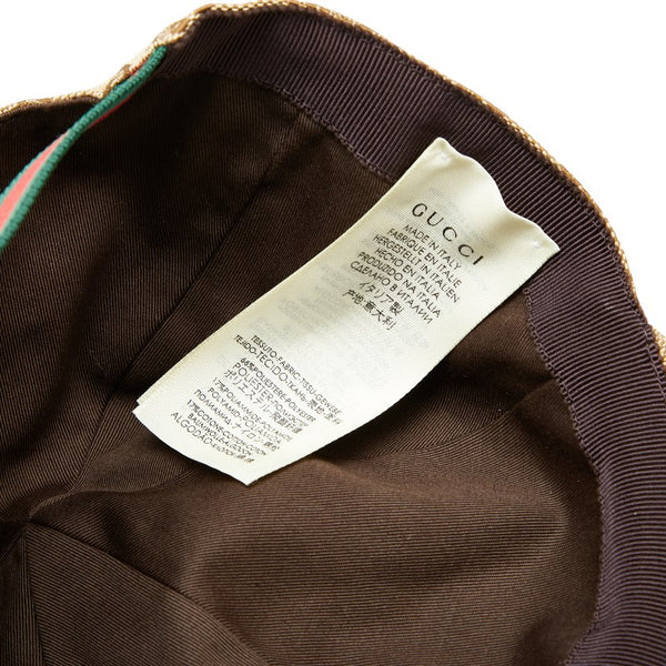 グッチ GGキャンバス シェリーライン キャップ サイズ：L 56cm ベージュ キャンバス レディース GUCCI 【中古】