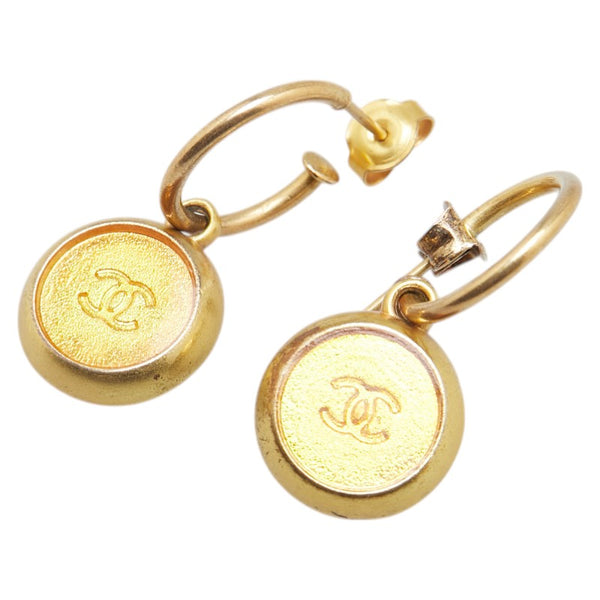 シャネル ココマーク ラウンド ピアス ゴールド メッキ レディース CHANEL 【中古】