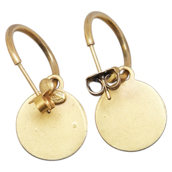 シャネル ココマーク ラウンド ピアス ゴールド メッキ レディース CHANEL 【中古】