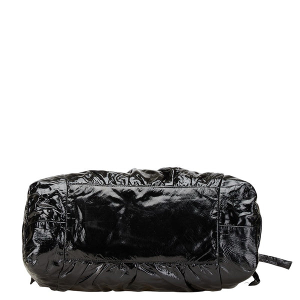 グッチ ヒステリア ワンショルダーバッグ 197061 ブラック パテントレザー レディース GUCCI 【中古】