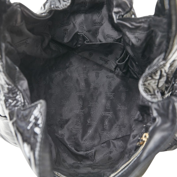 グッチ ヒステリア ワンショルダーバッグ 197061 ブラック パテントレザー レディース GUCCI 【中古】