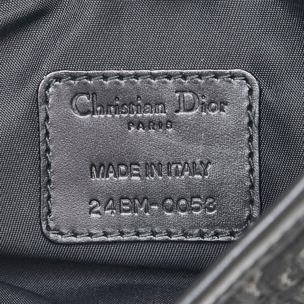 ディオール トロッター 斜め掛け ショルダーバッグ ポーチ ブラック キャンバス レザー レディース Dior 【中古】