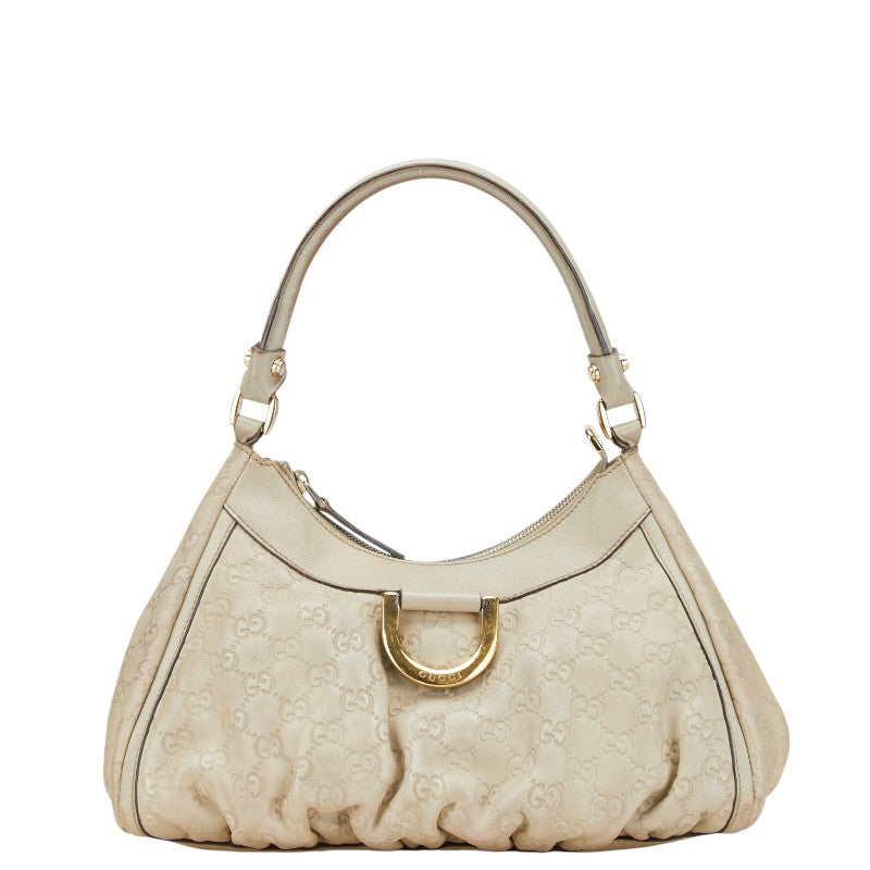 グッチ グッチシマ アビー ハンドバッグ 190525 ベージュ レザー レディース GUCCI 【中古】