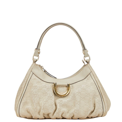 グッチ グッチシマ アビー ハンドバッグ 190525 ベージュ レザー レディース GUCCI 【中古】