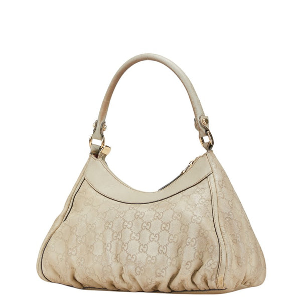 グッチ グッチシマ アビー ハンドバッグ 190525 ベージュ レザー レディース GUCCI 【中古】