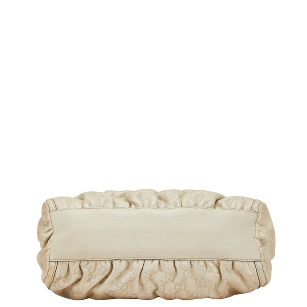 グッチ グッチシマ アビー ハンドバッグ 190525 ベージュ レザー レディース GUCCI 【中古】