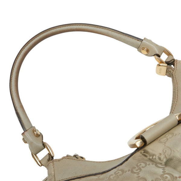 グッチ グッチシマ アビー ハンドバッグ 190525 ベージュ レザー レディース GUCCI 【中古】