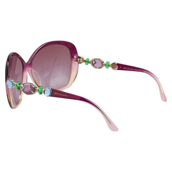 ブルガリ サングラス 8080-B パープル マルチカラー プラスチック カラーストーン レディース BVLGARI 【中古】