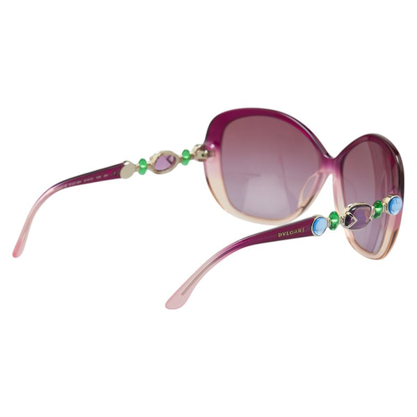 ブルガリ サングラス 8080-B パープル マルチカラー プラスチック カラーストーン レディース BVLGARI 【中古】