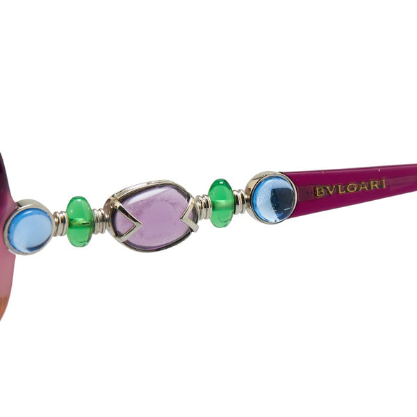 ブルガリ サングラス 8080-B パープル マルチカラー プラスチック カラーストーン レディース BVLGARI 【中古】