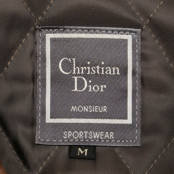 ディオール ムッシュ ハーフコート サイズ：M ブラウン レザー ポリエステル キュプラ メンズ Dior 【中古】