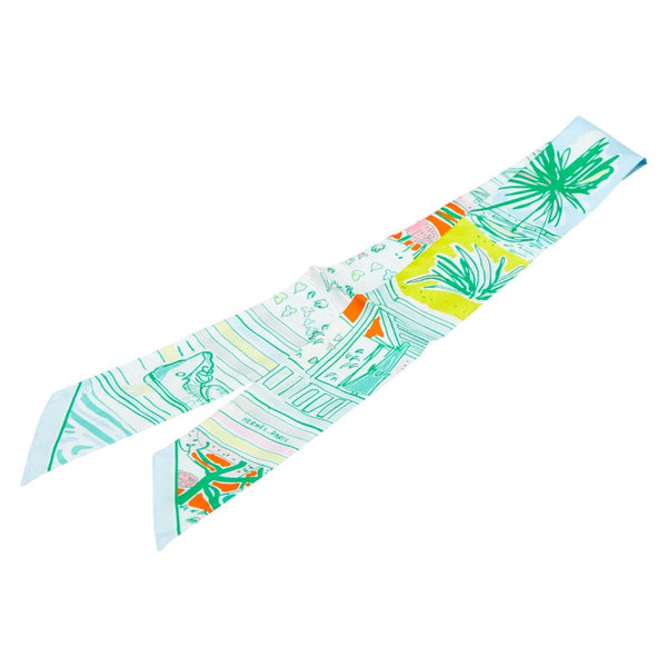 エルメス ツイリー RAYURES D'ETE レイユール デテ スカーフ マルチカラー シルク レディース HERMES 【中古】