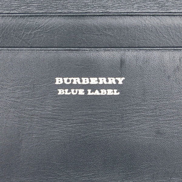 バーバリー ノバチェック 長財布 ブラック レザー レディース BURBERRY 【中古】