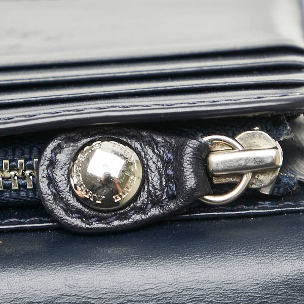 バーバリー ノバチェック 長財布 ブラック レザー レディース BURBERRY 【中古】