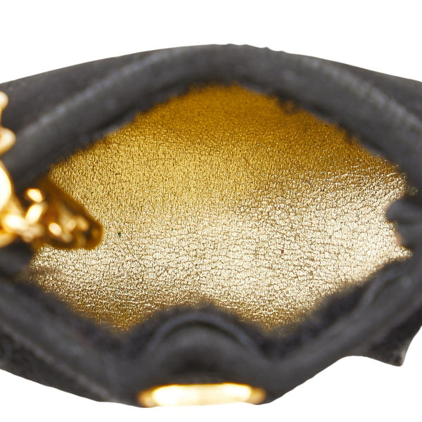 サルヴァトーレフェラガモ ヴァラ ポーチ バッグチャーム キーホルダー ブラック スエード レディース Salvatore Ferragamo 【中古】