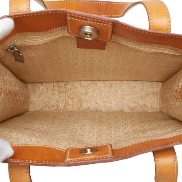 セリーヌ マカダム ハンドバッグ ベージュ スウェード レディース CELINE 【中古】