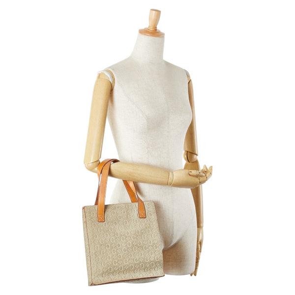 セリーヌ マカダム ハンドバッグ ベージュ スウェード レディース CELINE 【中古】