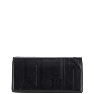 カルティエ パシャ ドゥ カルティエ マトリックス 長財布 ブラック レザー レディース CARTIER 【中古】