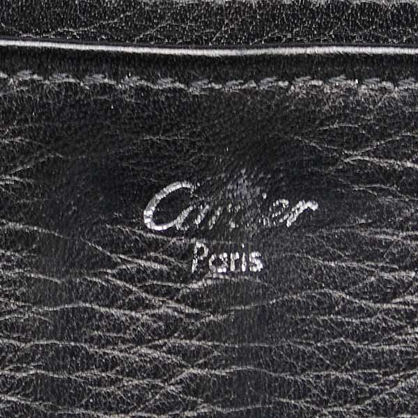 カルティエ パシャ ドゥ カルティエ マトリックス 長財布 ブラック レザー レディース CARTIER 【中古】