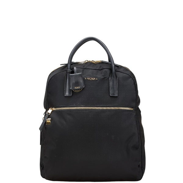 トゥミ リュック バックパック ブラック ナイロン レザー レディース TUMI 【中古】