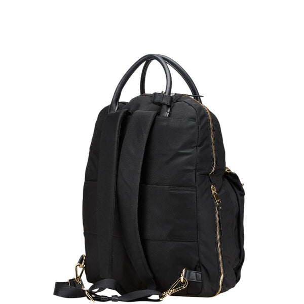 トゥミ リュック バックパック ブラック ナイロン レザー レディース TUMI 【中古】