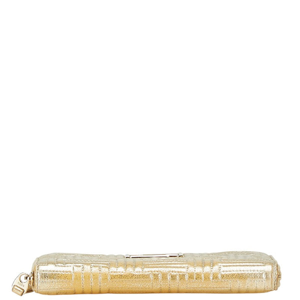 トッズ 長財布 ラウンドファスナー ゴールド レザー レディース TOD’S 【中古】
