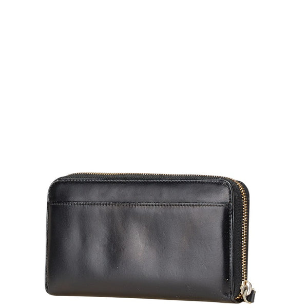 ケイトスペード ラウンドファスナー 長財布 ブラック レザー レディース Kate Spade 【中古】