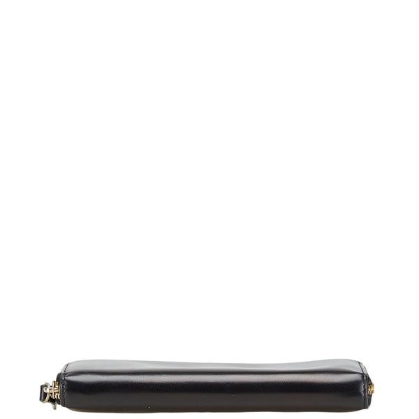 ケイトスペード ラウンドファスナー 長財布 ブラック レザー レディース Kate Spade 【中古】