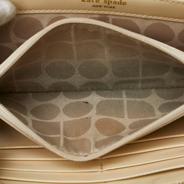 ケイトスペード ラウンドファスナー 長財布 ブラック レザー レディース Kate Spade 【中古】
