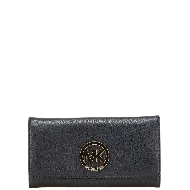 マイケルコース 長財布 ブラック レザー レディース Michael Kors 【中古】
