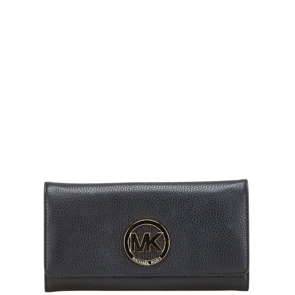 マイケルコース 長財布 ブラック レザー レディース Michael Kors 【中古】