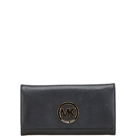 マイケルコース 長財布 ブラック レザー レディース Michael Kors 【中古】