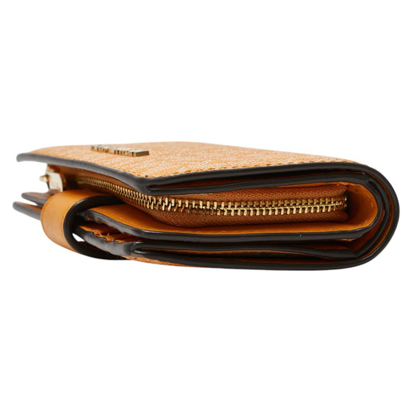 マイケルコース JET SET TRAVEL L字ファスナー 二つ折り財布 ブラウン PVC レディース Michael Kors 【中古】