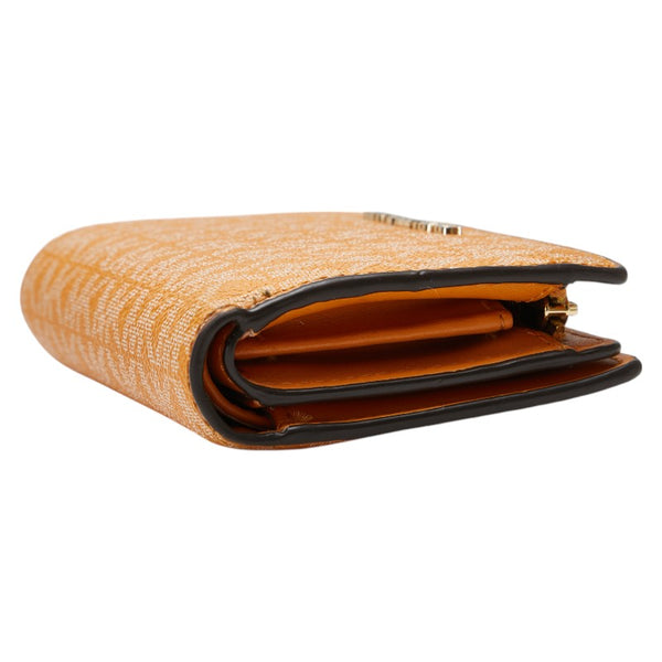 マイケルコース JET SET TRAVEL L字ファスナー 二つ折り財布 ブラウン PVC レディース Michael Kors 【中古】