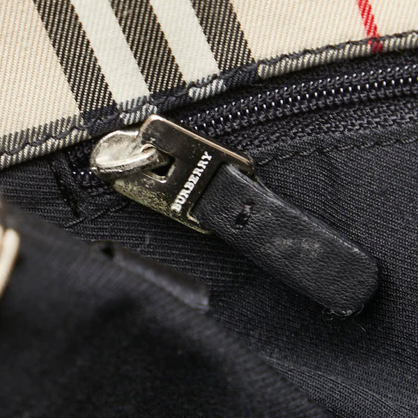 バーバリー ノバチェック ハンドバッグ トートバッグ ベージュ マルチカラー キャンバス レザー レディース BURBERRY 【中古】