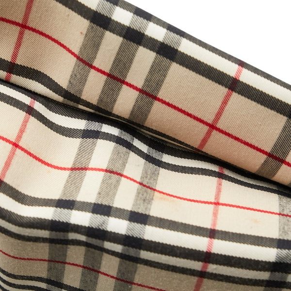 バーバリー ノバチェック ハンドバッグ トートバッグ ベージュ マルチカラー キャンバス レザー レディース BURBERRY 【中古】