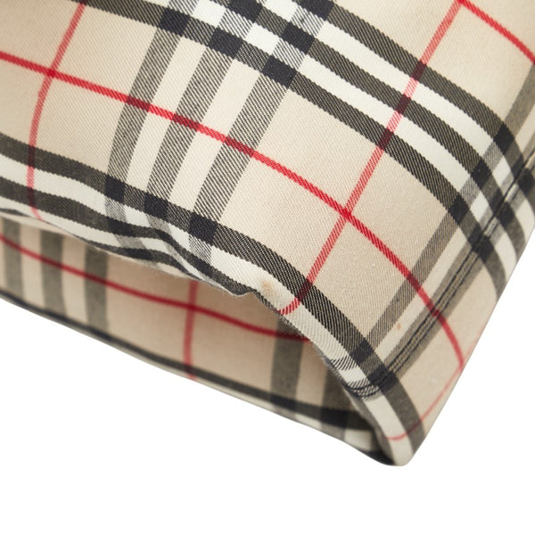 バーバリー ノバチェック ハンドバッグ トートバッグ ベージュ マルチカラー キャンバス レザー レディース BURBERRY 【中古】