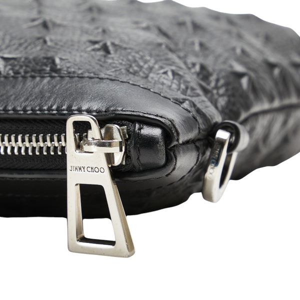 ジミーチュウ 星 スター モチーフ クラッチバッグ ブラック レザー メンズ JIMMY CHOO 【中古】