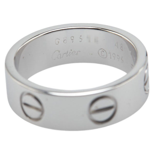 カルティエ ラブリング リング 指輪 #48 K18WG ホワイトゴールド レディース CARTIER 【中古】