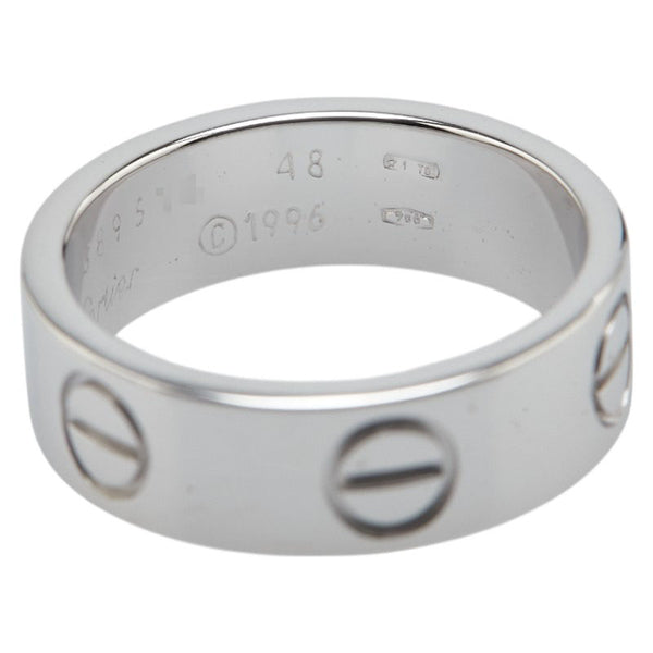 カルティエ ラブリング リング 指輪 #48 K18WG ホワイトゴールド レディース CARTIER 【中古】