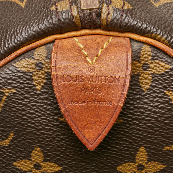ルイ ヴィトン モノグラム スピーディ30 ハンドバッグ M41526 ブラウン PVC レザー レディース LOUIS VUITTON 【中古】