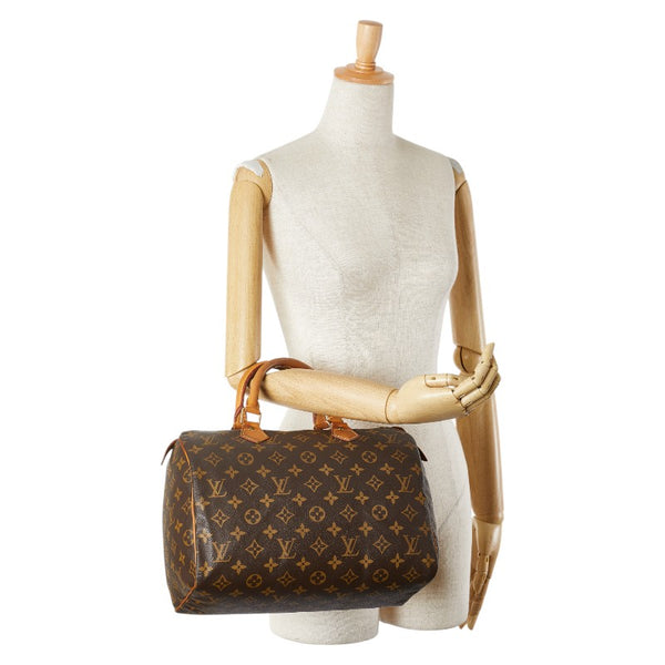 ルイ ヴィトン モノグラム スピーディ30 ハンドバッグ M41526 ブラウン PVC レザー レディース LOUIS VUITTON 【中古】