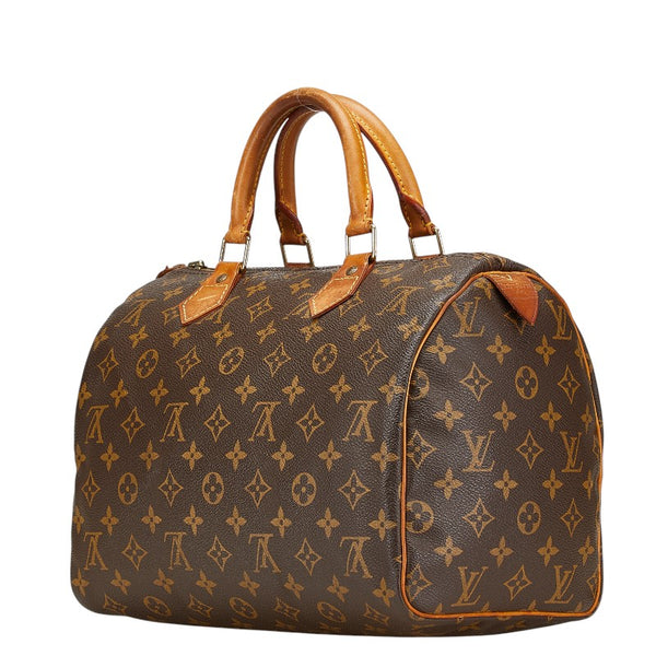 ルイ ヴィトン モノグラム スピーディ30 ハンドバッグ M41526 ブラウン PVC レザー レディース LOUIS VUITTON 【中古】